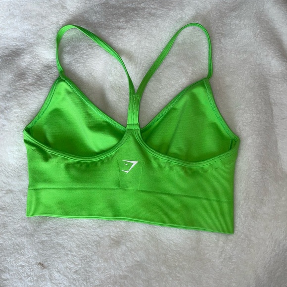 Gymshark Seamless Lime Green Sports Bra-Medium - Picture 3 of 3